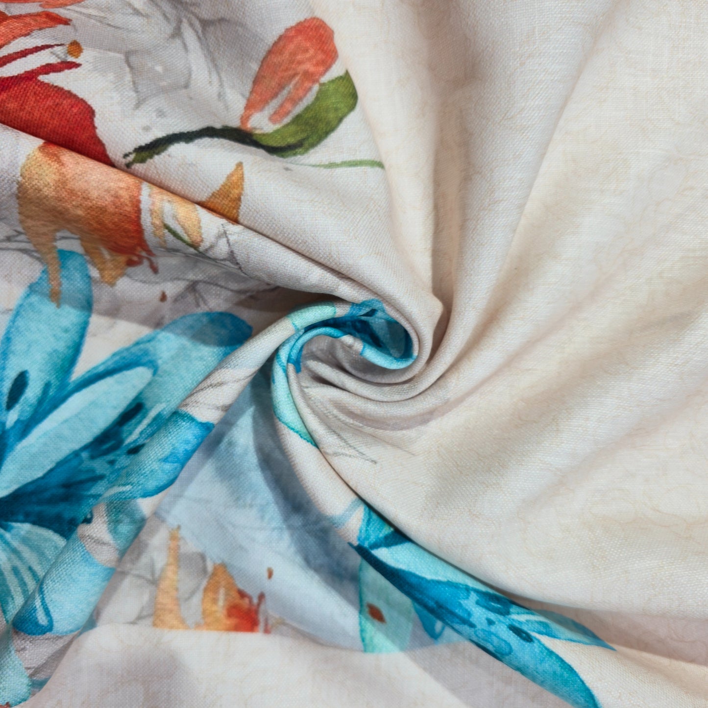 ABSOLUTO CREAM PRINTED KURTA FABRIC