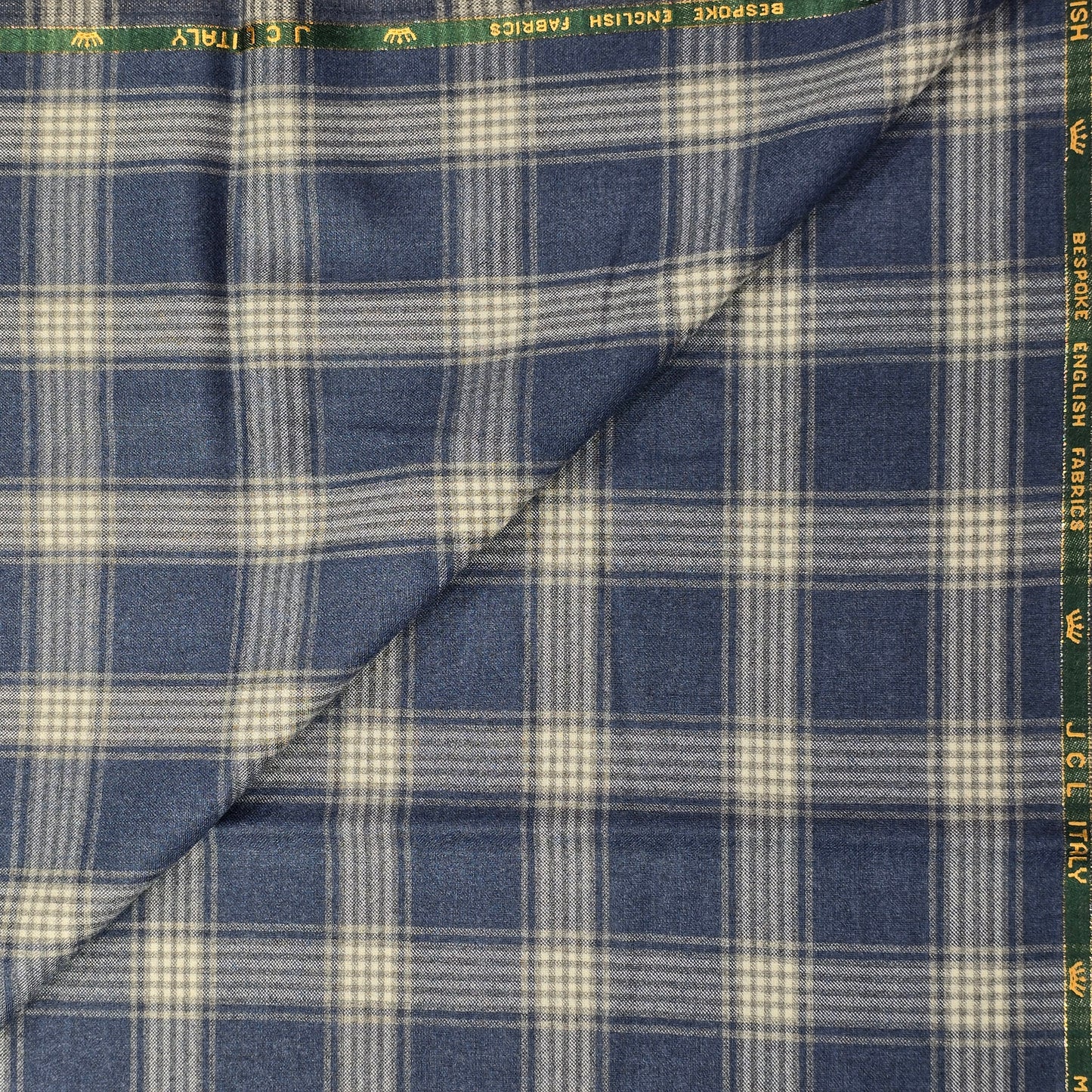 JOHN CAVENDISH BLUE CHECKS TWEED