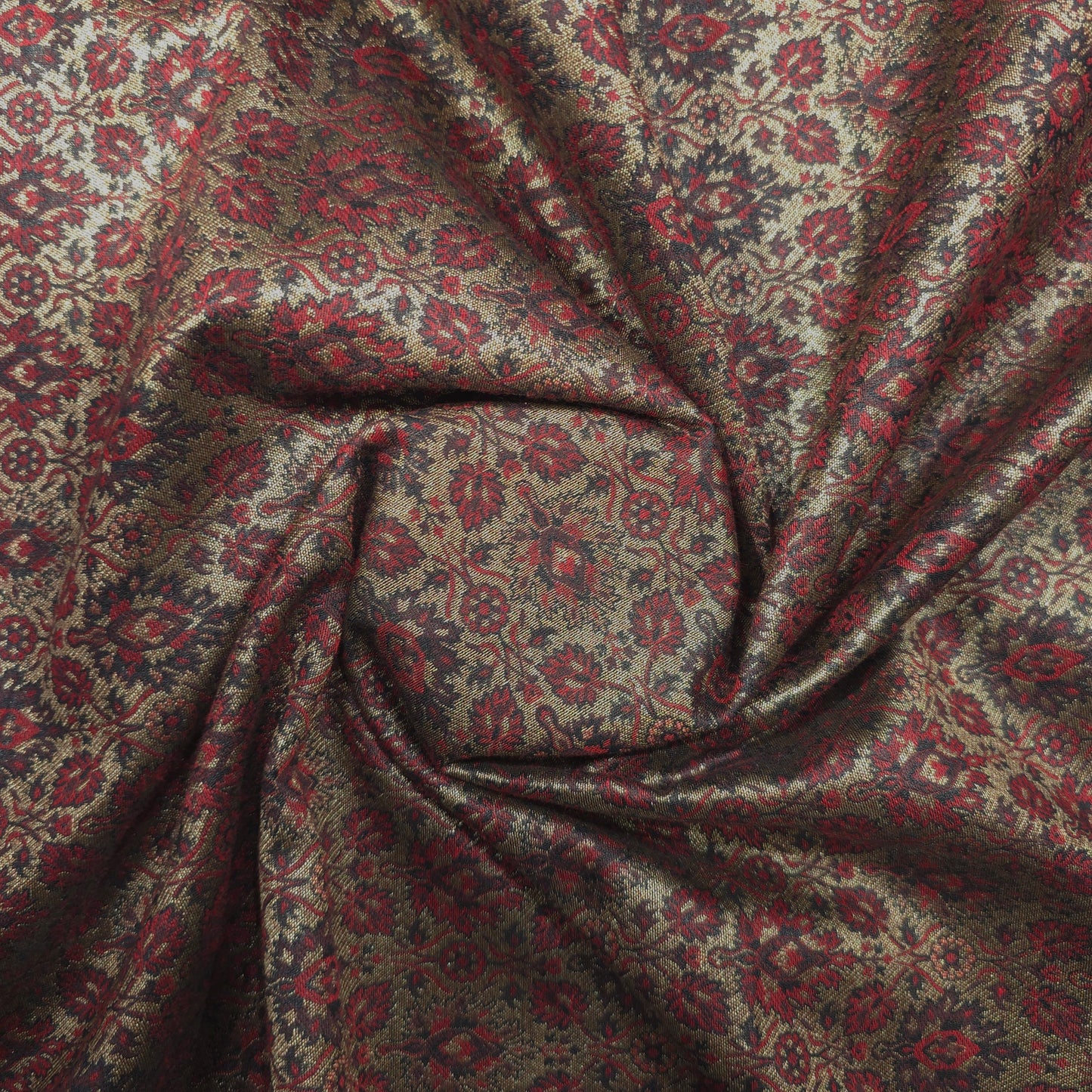 BROWN PRINTED ETHNIC WEAR FABRIC