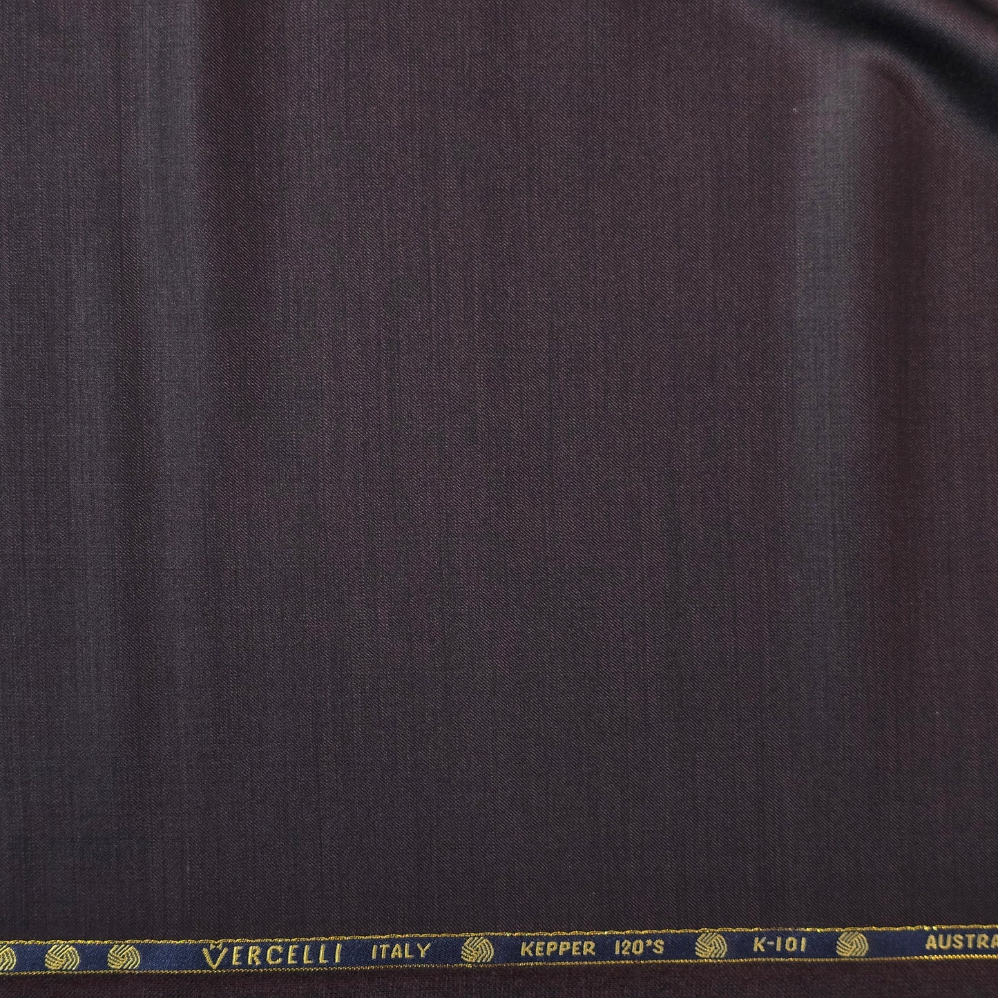 VERCELLI WINE WOOL BLENDED SUIT LENGTH