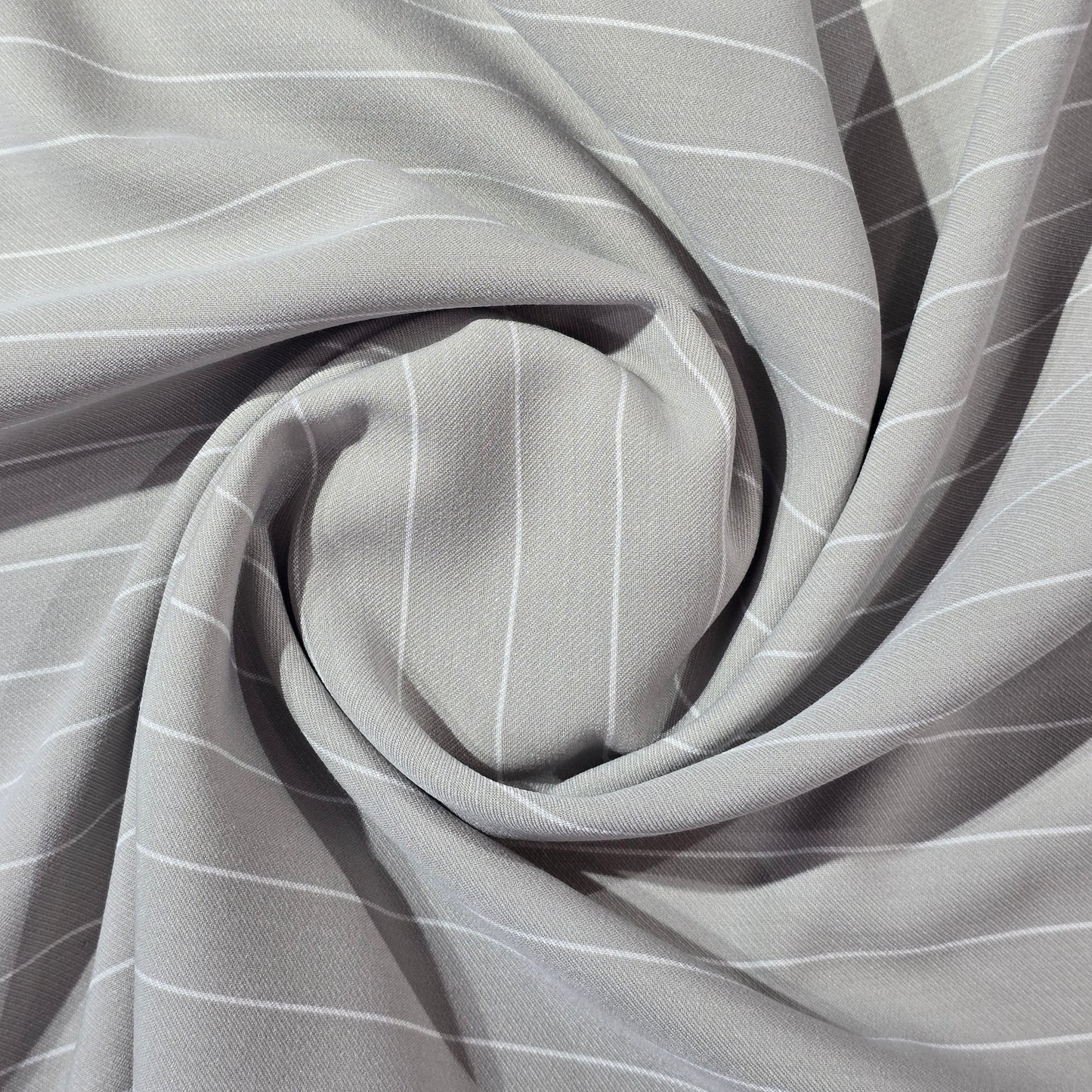 D&J LIGHT GREY 2 SIDE STRIPES & CHECKS SUITING