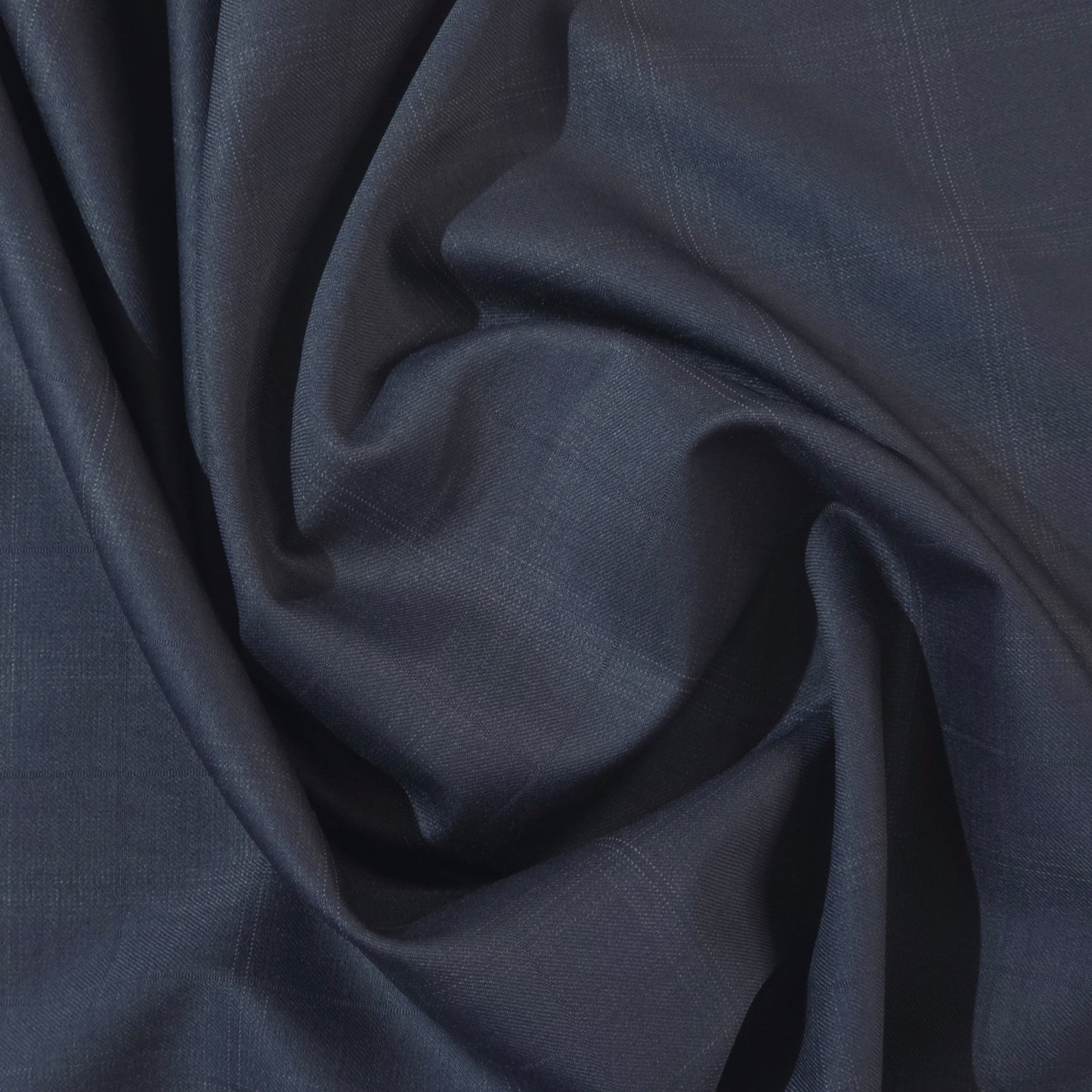 VERCELLI BLUE CHECKS WOOL BLENDED SUIT LENGTH