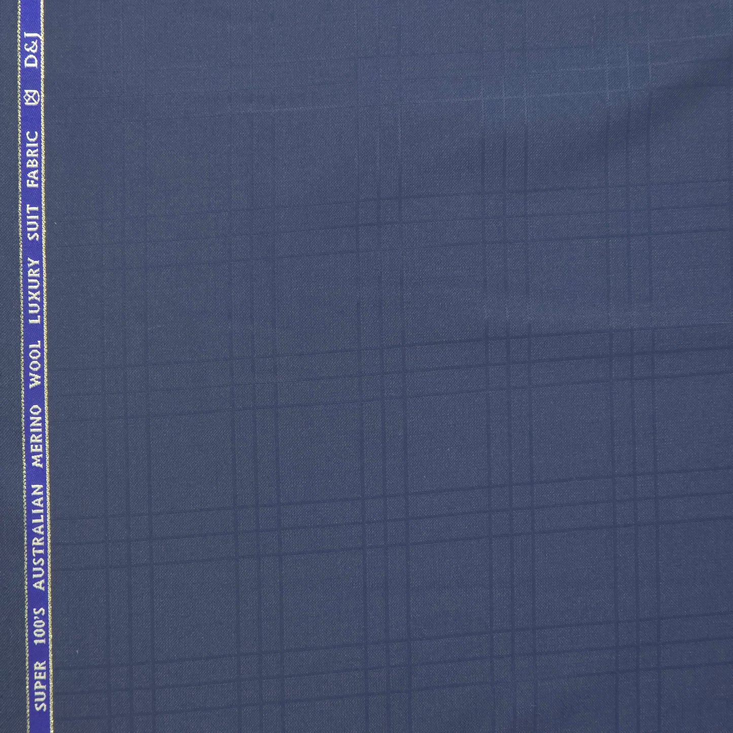 D&J BLUE CHECKES WOOL BLENDED SUITING