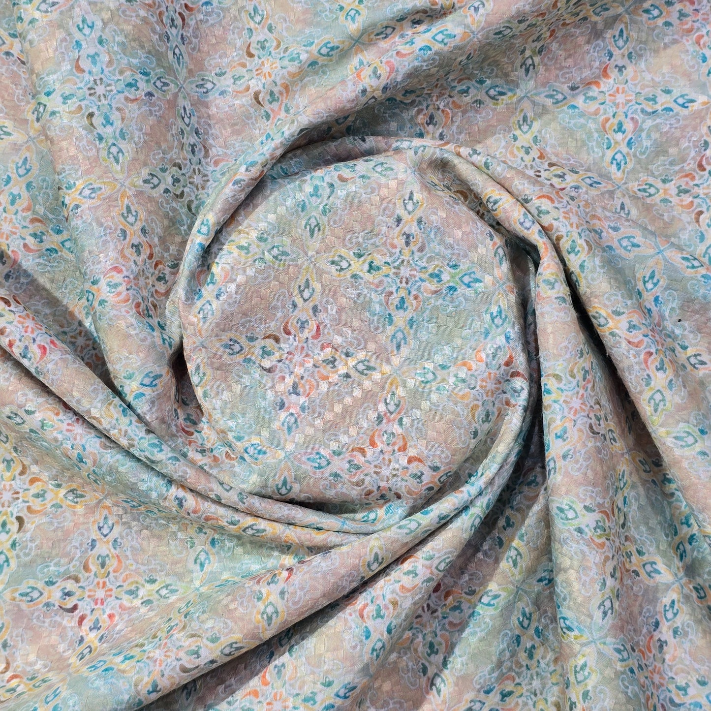 NEMSSIS MULTI COLOUR PRINT TERRY COTTON SHIRTING