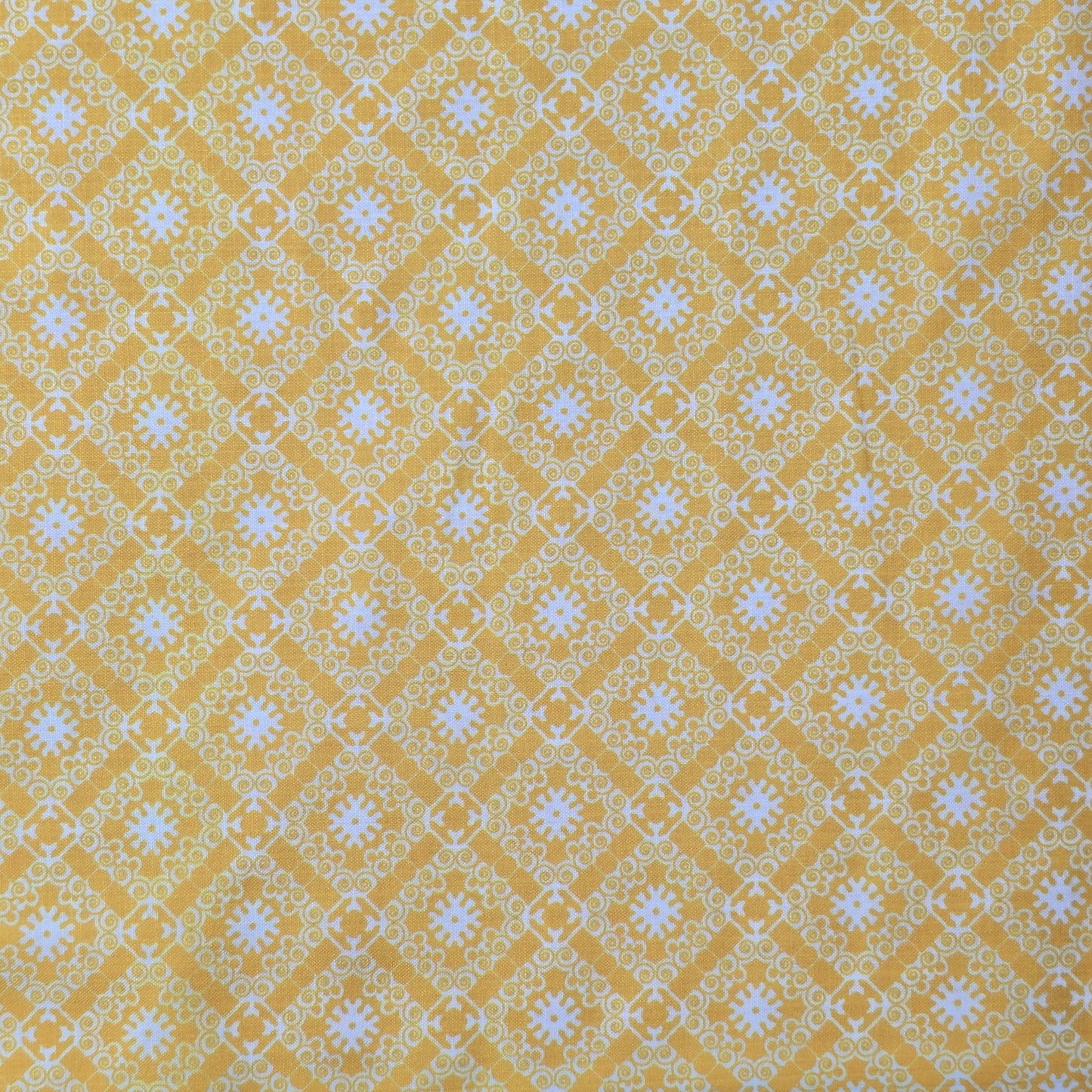 NEMSSIS YELLOW FANCY PRINTED TERI COTTON SHIRTING