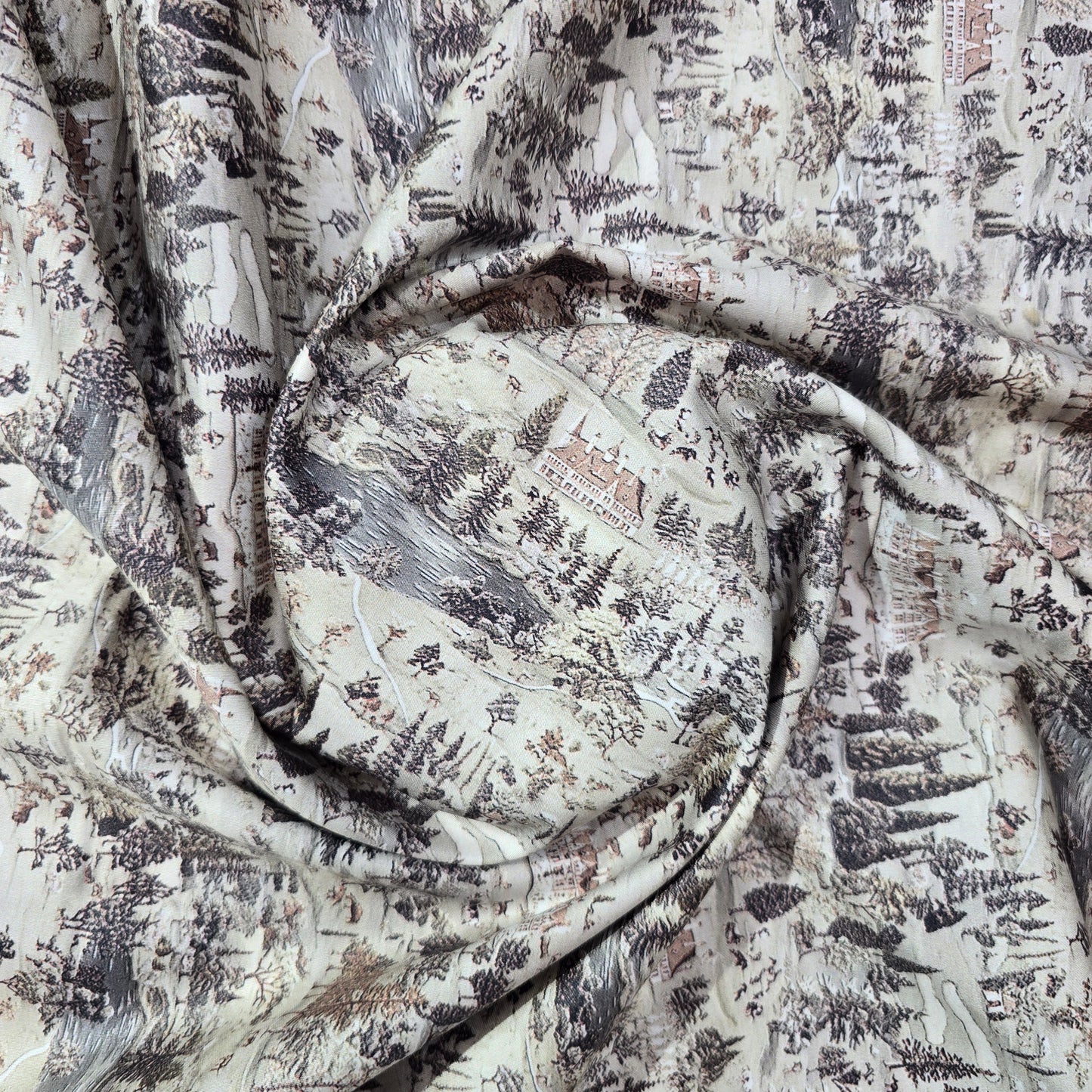D&J BEIGE PRINTED SHIRTING