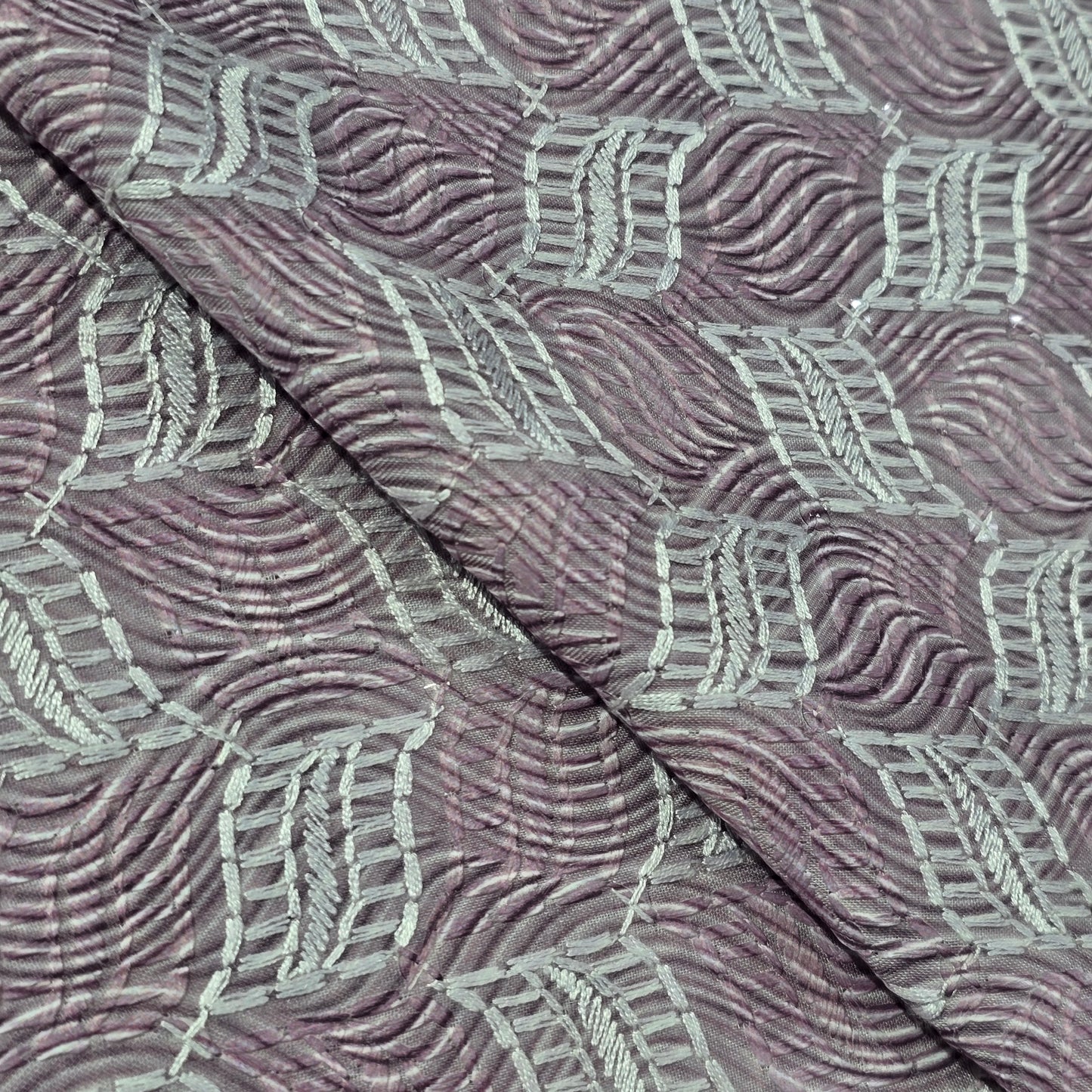 LILAC EMBROIDERED KURTA FABRIC