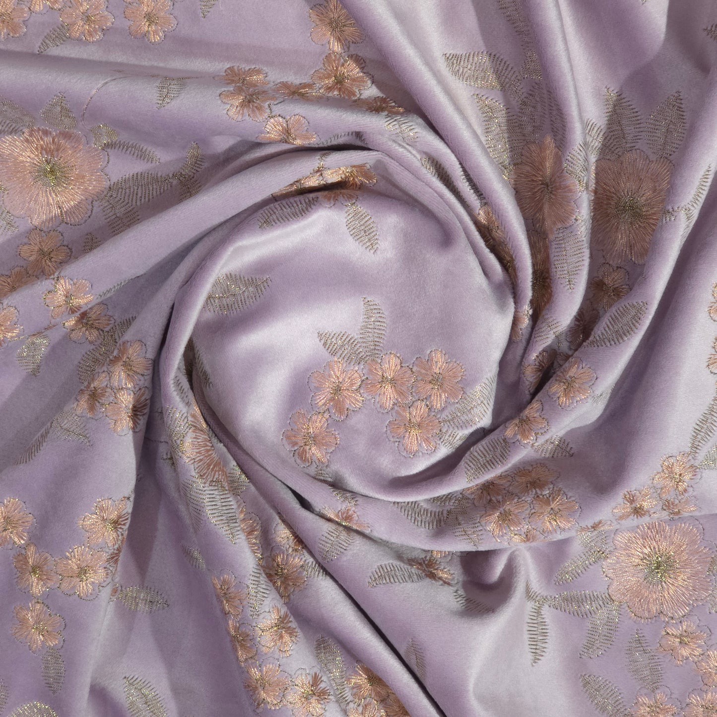 ABSOLUTO VELVET MAUVE EMBROIDRED FABRIC