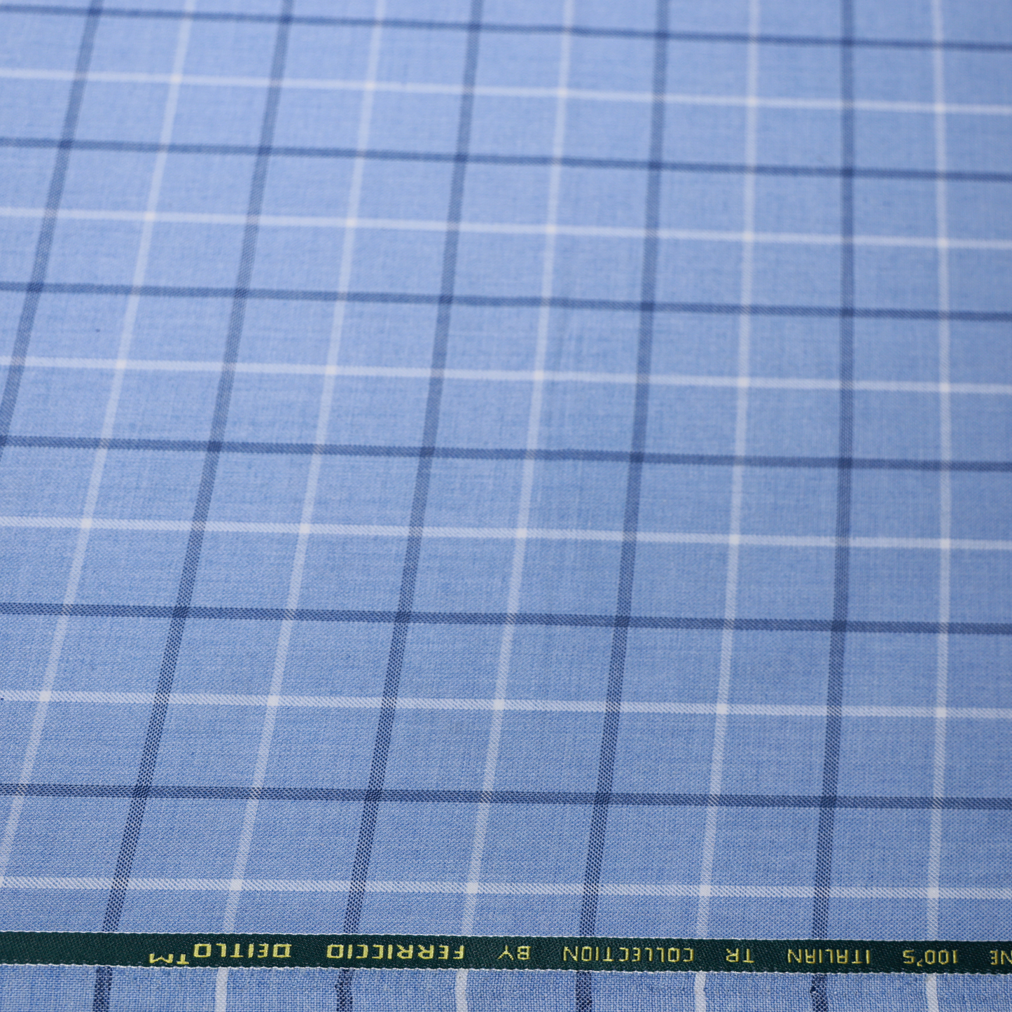 FERRECIO DEITLO SKY BLUE CHECKS SUITING