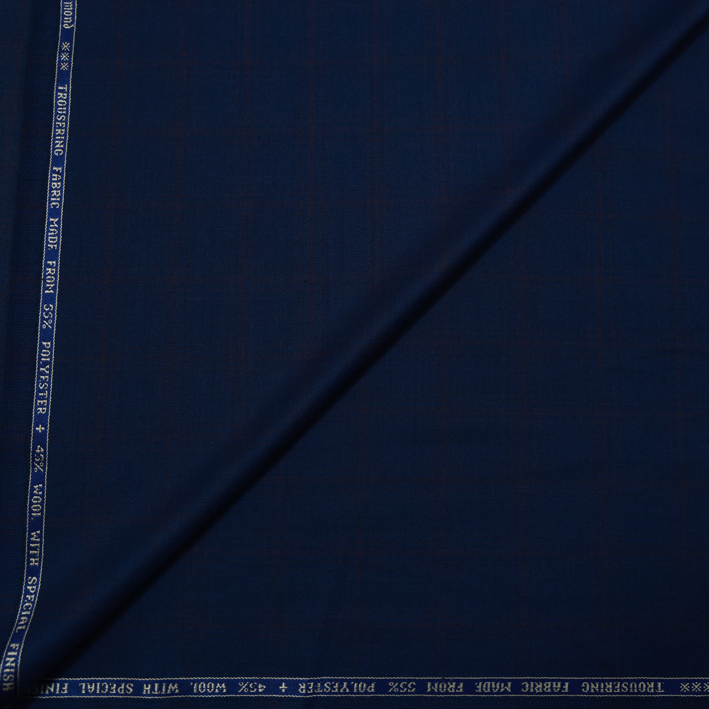 RAYMOND TRENDZ STAR WOOL BLENDED BLUE- RED CHECKS SUITING