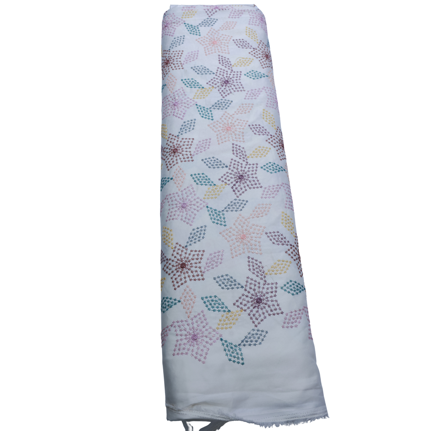 EMROIDERD MULTI COLOR EHTNIC WEAR FABRIC