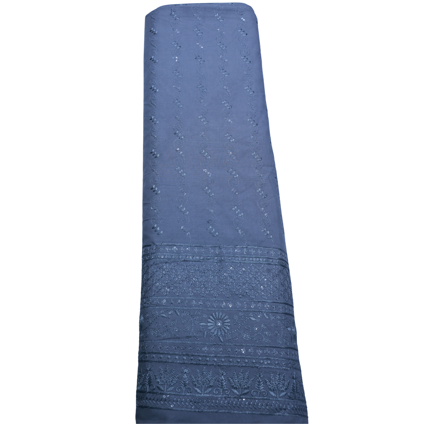 GREY EMBROIDERD KURTA FABRIC