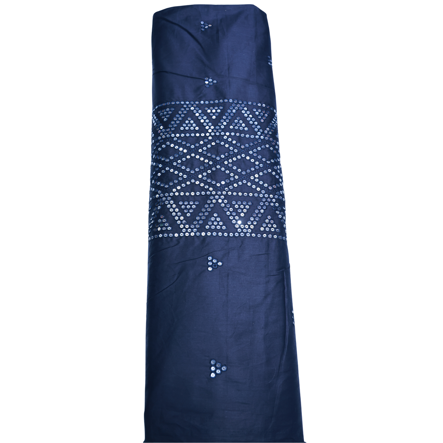 COTTON BLUE EMBROIDERD KURTA FABRIC