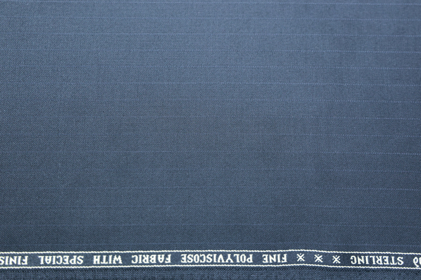RAYMOND STERLING BLACK STRIP SUITING