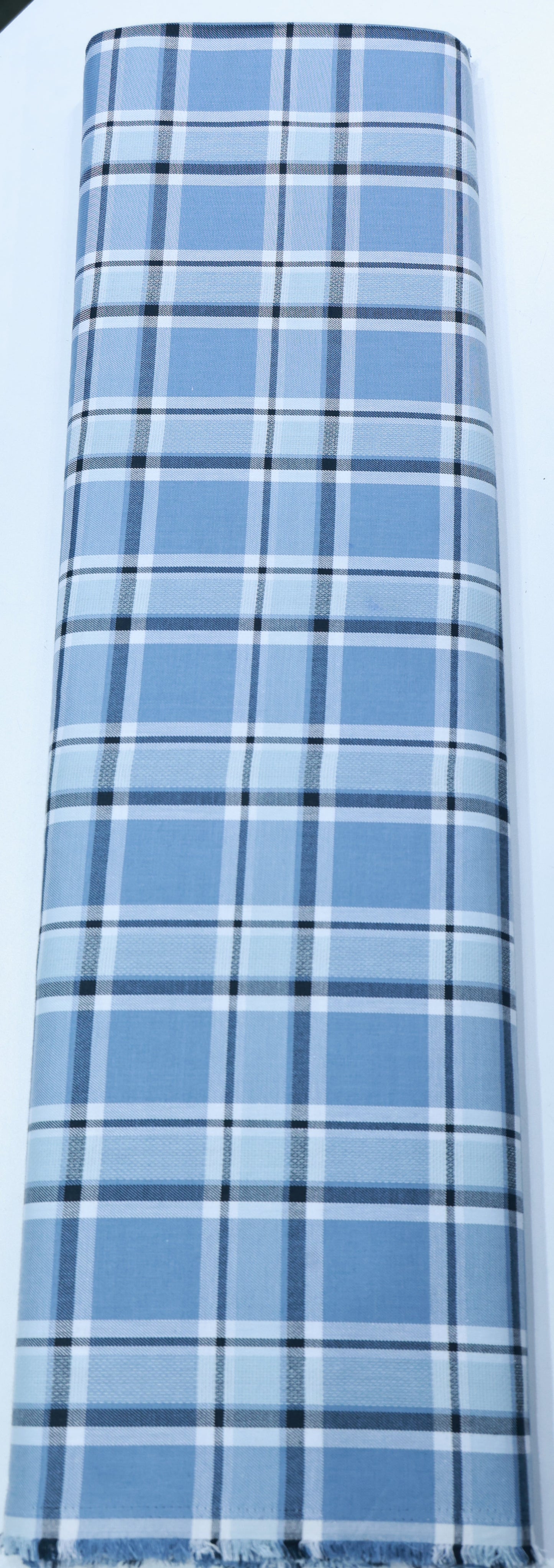 FERRICIO DEITLO PURE COTTON GREY CHECK SHIRTING