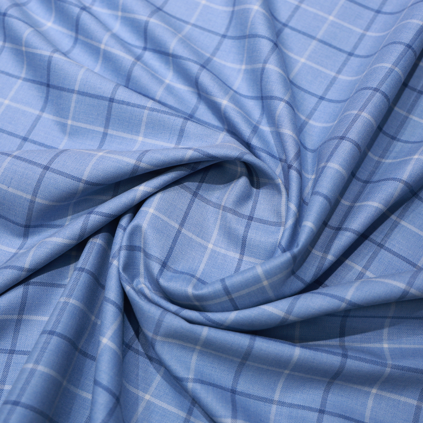 FERRECIO DEITLO SKY BLUE CHECKS SUITING
