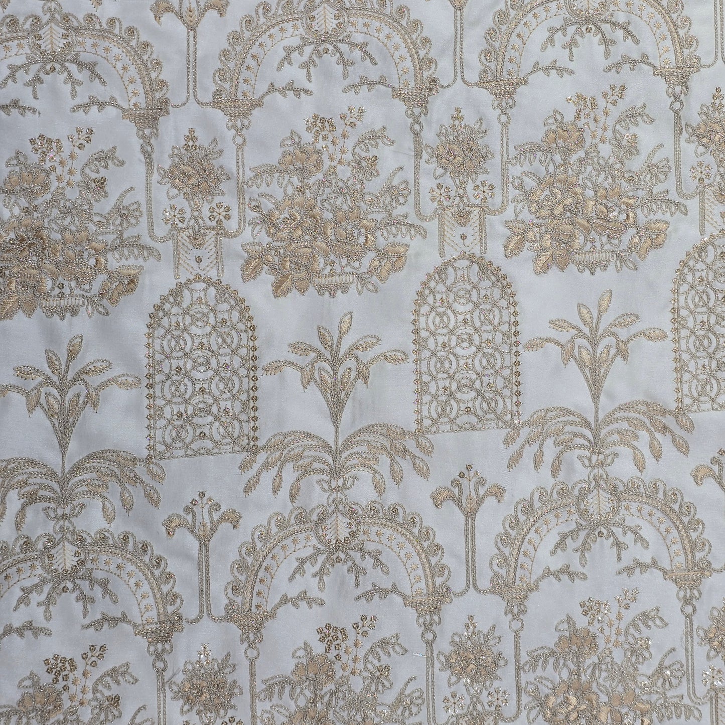 D&J CREAM EMBROIDERED SHERWANI FABRIC