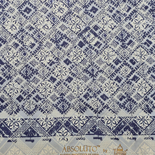 ABSOLUTO BLUE OMBRE EMBRIDERED FABRIC