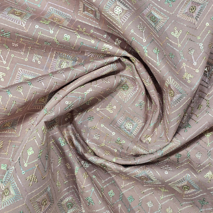 ABSOLUTO PEACH EMBROIDERED SHURG FABRIC