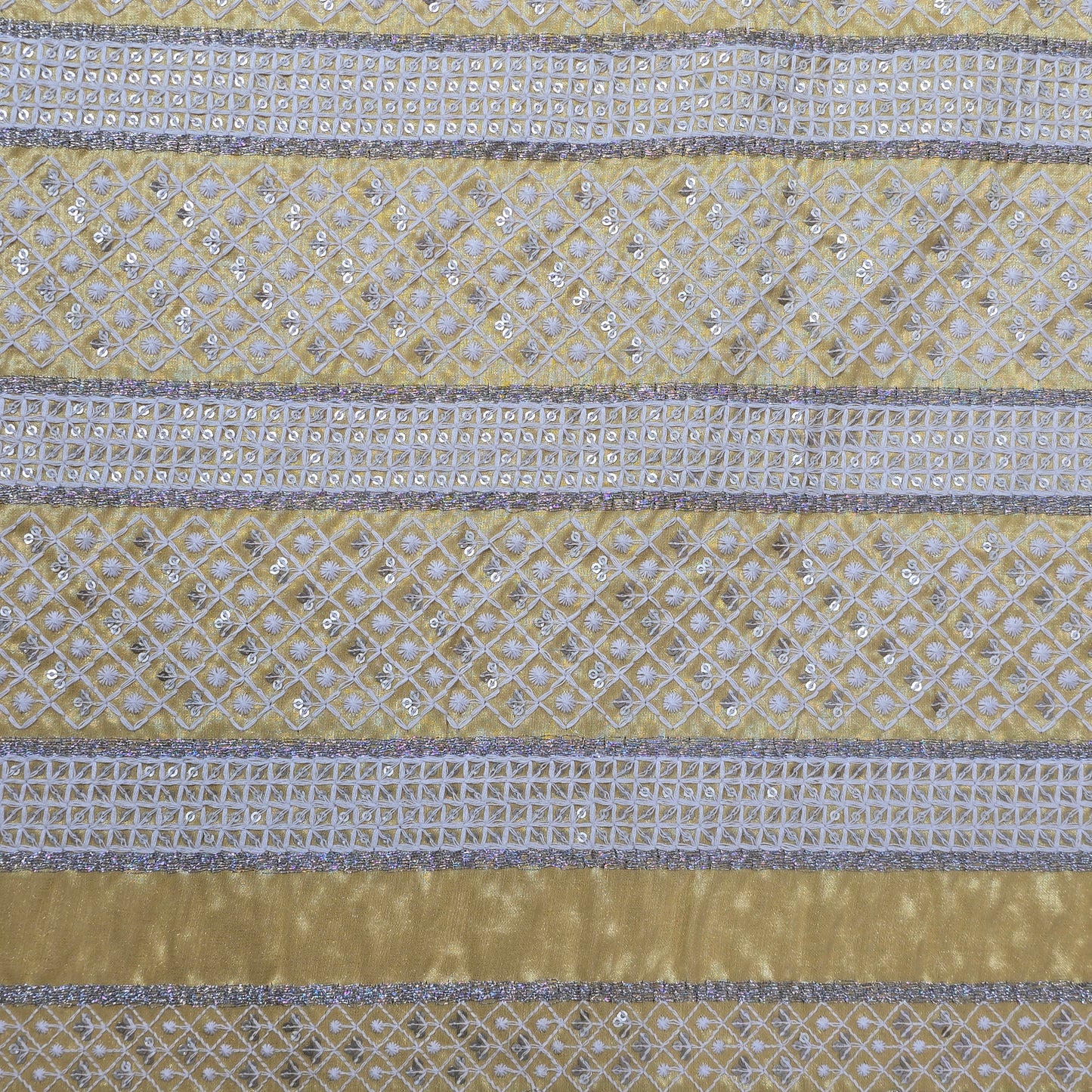 ABSOLUTO YELLOW EMBROIDERED  FABRIC