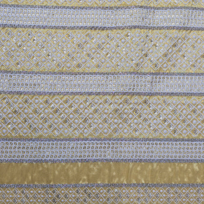 ABSOLUTO YELLOW EMBROIDERED  FABRIC