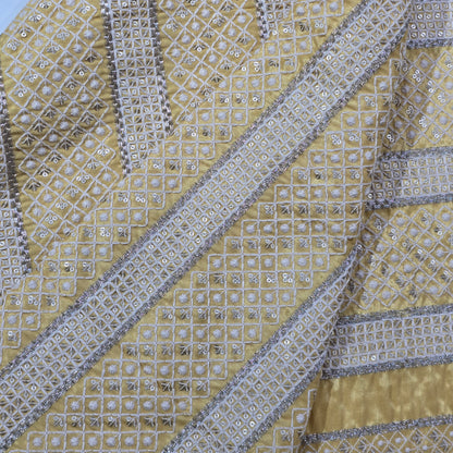 ABSOLUTO YELLOW EMBROIDERED  FABRIC