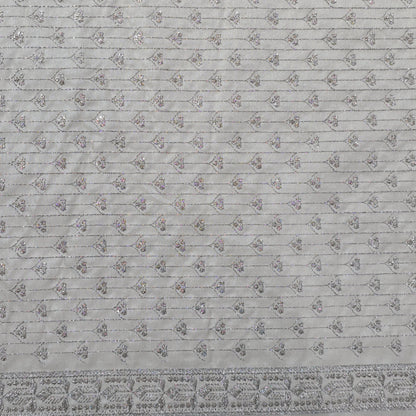 D&J BEIGE EMBROIDERED SHERWANI FABRIC