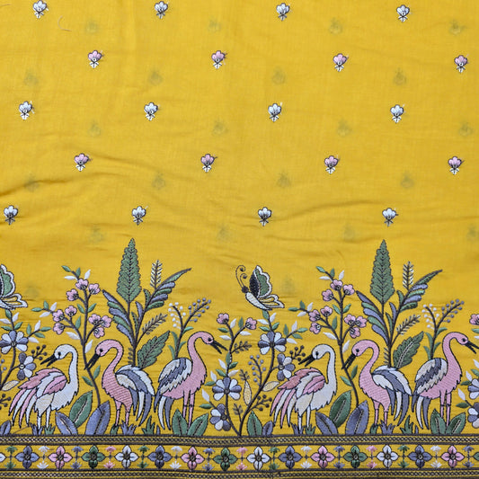 ABSOLUTO YELLOW EMBROIDERED KURTA FABRIC