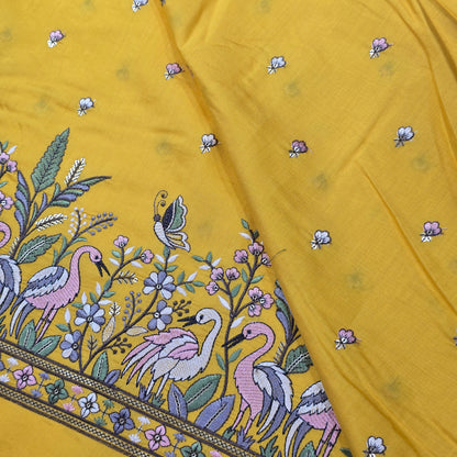 ABSOLUTO YELLOW EMBROIDERED KURTA FABRIC