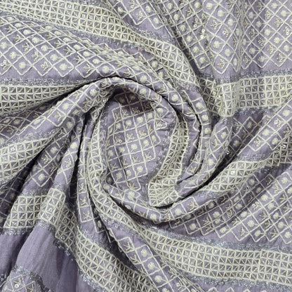 ABSOLUTO LILAC EMBROIDERED  FABRIC