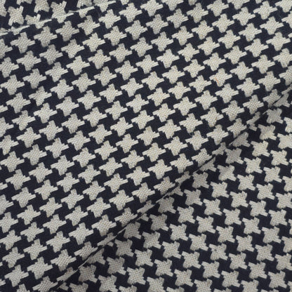 D&J BLACK HOUNDSTOOTH TWEED