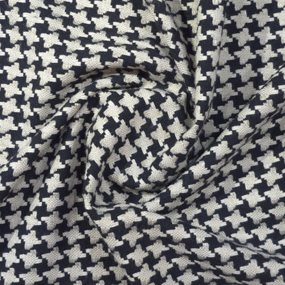 D&J BLACK HOUNDSTOOTH TWEED