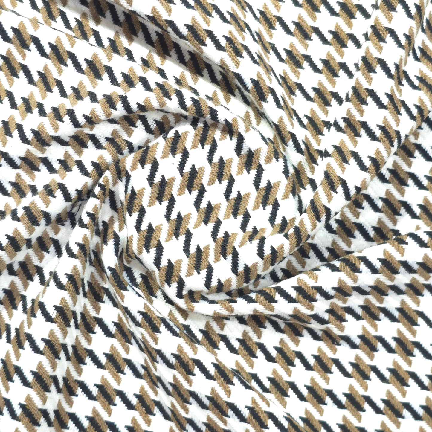 D&J WHITE HOUNDSTOOTH TWEED