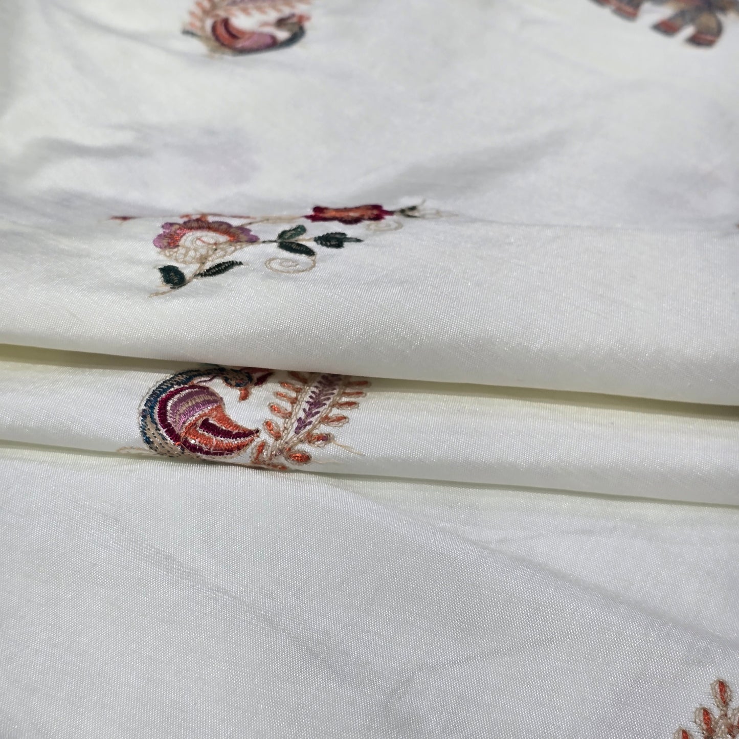 NEMSSIS CREAM EMBROIDERED KURTA FABRIC