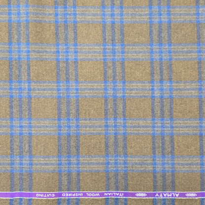 SPAADAA BROWN-BLUE CHECKS BLAZER