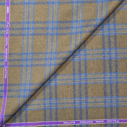 SPAADAA BROWN-BLUE CHECKS BLAZER