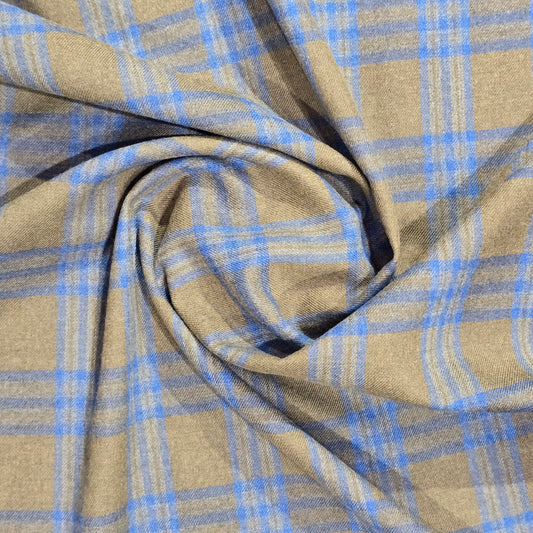 SPAADAA BROWN-BLUE CHECKS BLAZER