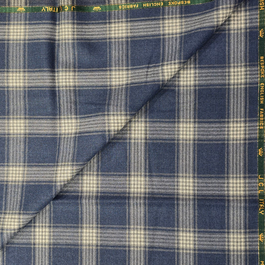 JOHN CAVENDISH  BLUE CHECKS TWEED