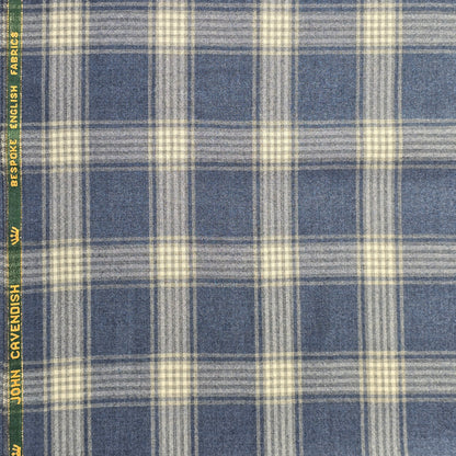 JOHN CAVENDISH  BLUE CHECKS TWEED