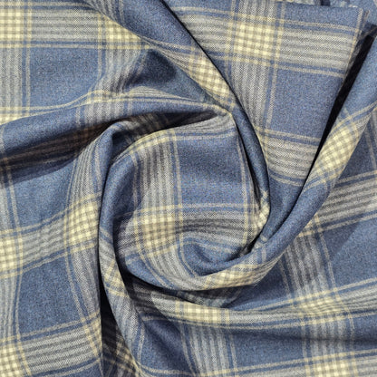 JOHN CAVENDISH  BLUE CHECKS TWEED
