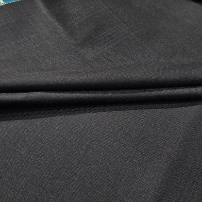 JOHN CAVENDISH WOOL BLENDED BLACK SELF SUITING LENGTH
