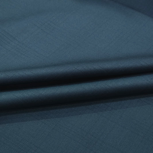 JOHN CAVENDISH WOOL BLENDED BLUE CHECKS SUIT LENGTH