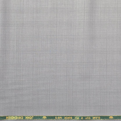 JOHN CAVENDISH WOOL BLENDED GREY  SELF SUIT LENGTH
