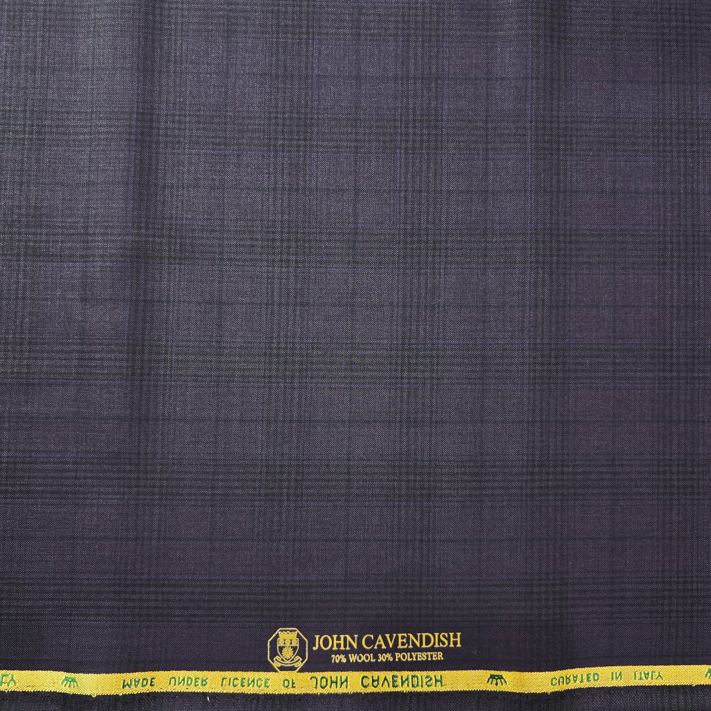 JOHN CAVENDISH WOOL BLENDED BROWN CHECKS SUITING LENGTH