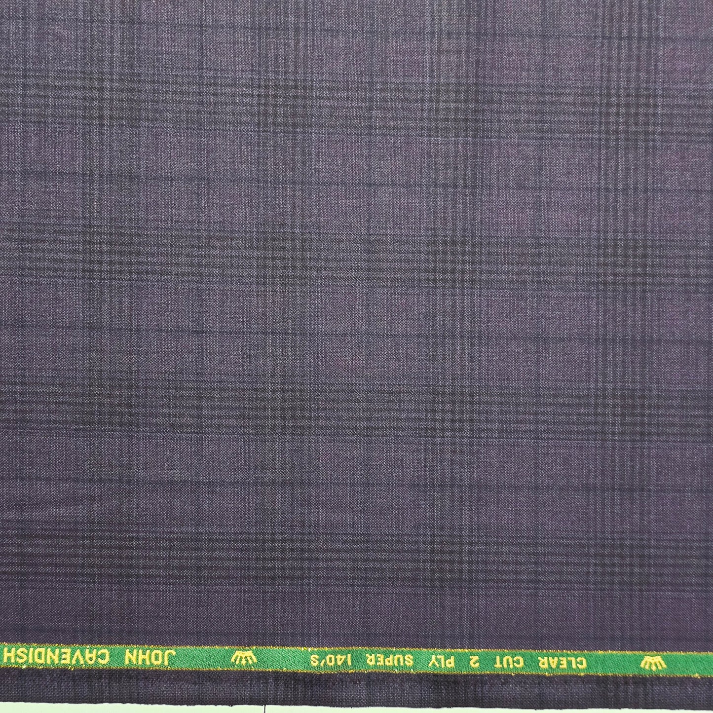 JOHN CAVENDISH WOOL BLENDED BROWN CHECKS SUITING LENGTH