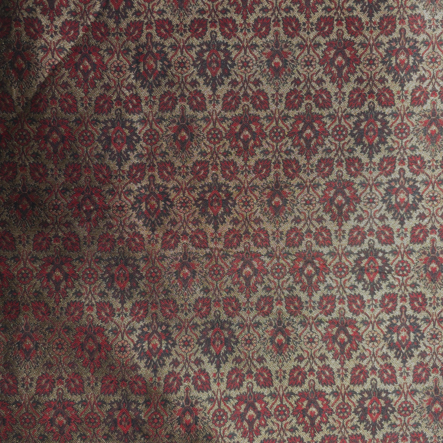 BROWN PRINTED ETHNIC WEAR FABRIC