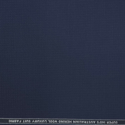 VERCELLI WOOL BLENDED BLUE SELF SUITING LENGTH