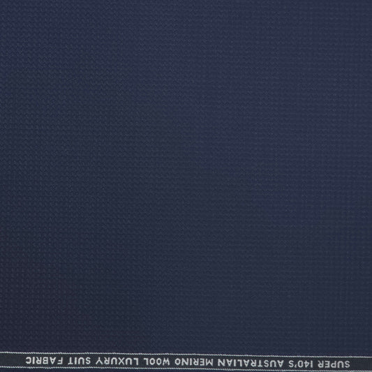 VERCELLI WOOL BLENDED BLUE SELF SUITING LENGTH