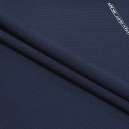 VERCELLI WOOL BLENDED BLUE SELF SUITING LENGTH