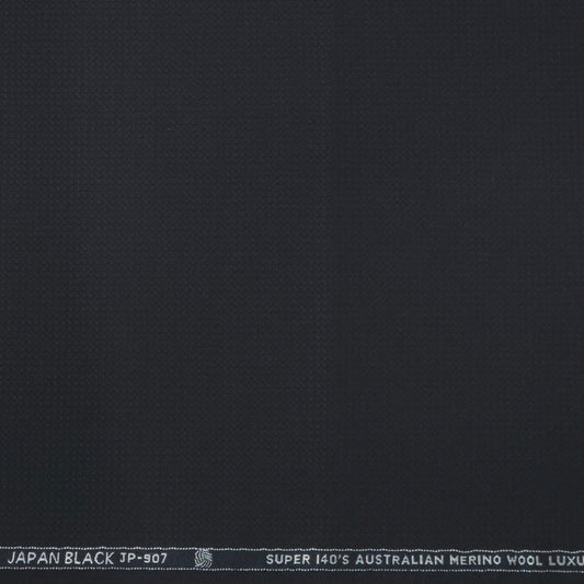 VERCELLI WOOL BLENDED BLACK SELF SUIT LENGTH